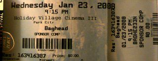 Baghead Ticket — Front